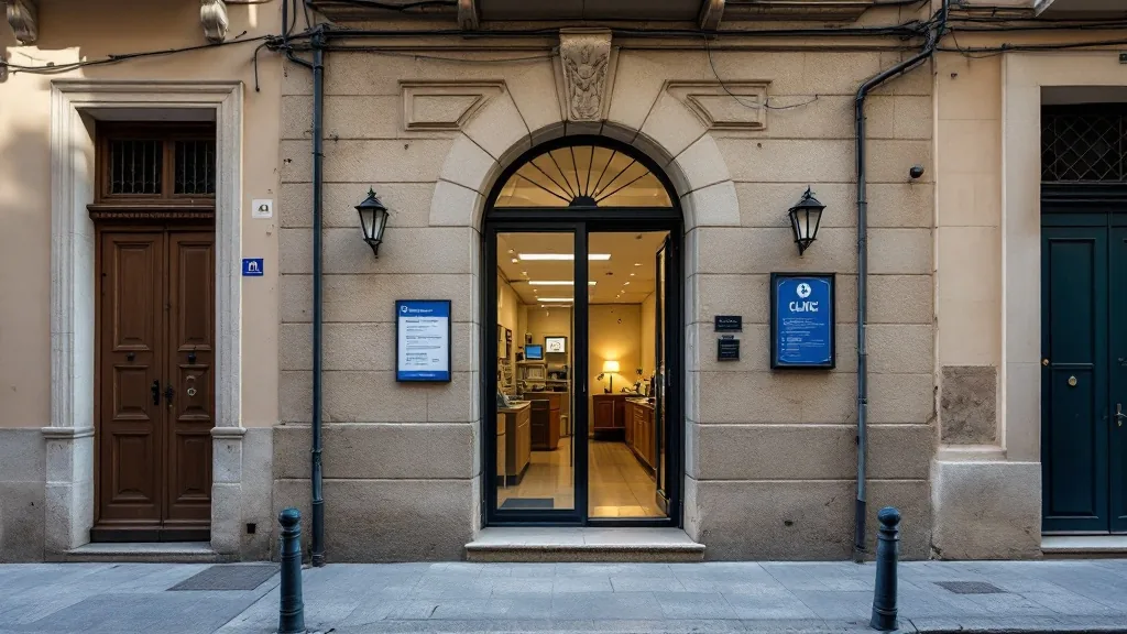 Entrada de un bajo a pie de calle en el centro histórico de Valencia